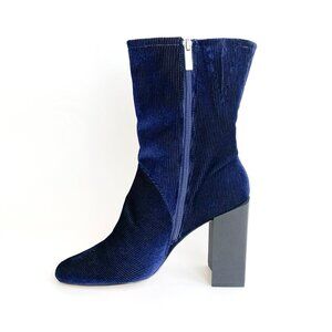 Halston Corduroy KANDI Fabric Mid-Calf Boots NWOB